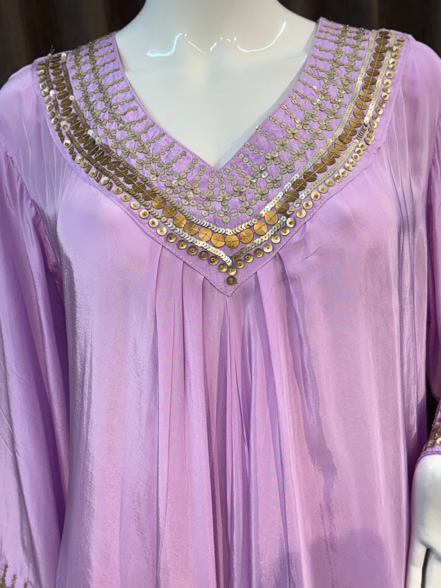 Lilac Gown Plazzo