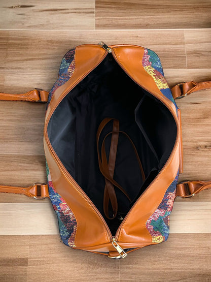 Multicolor Jacquard Duffel Bag