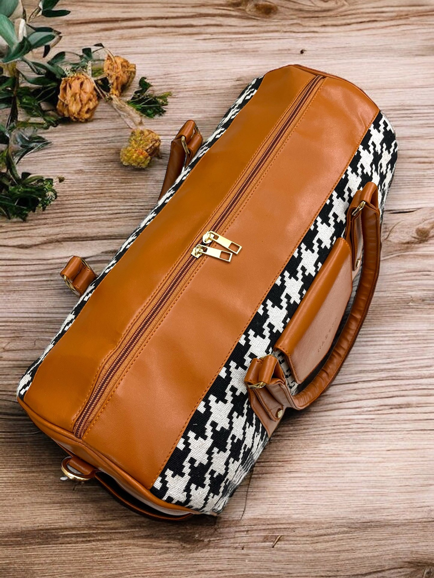 Major Houndstooth Duffel Bag