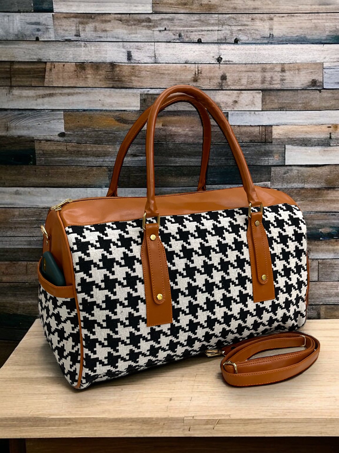 Major Houndstooth Duffel Bag