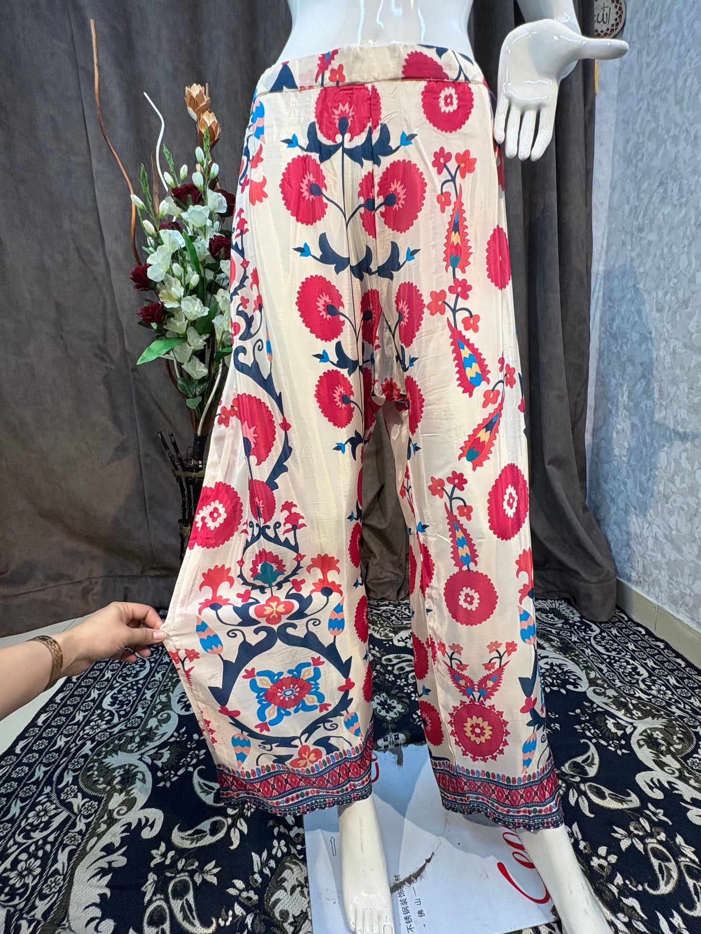 Printed High Neck Kaftan