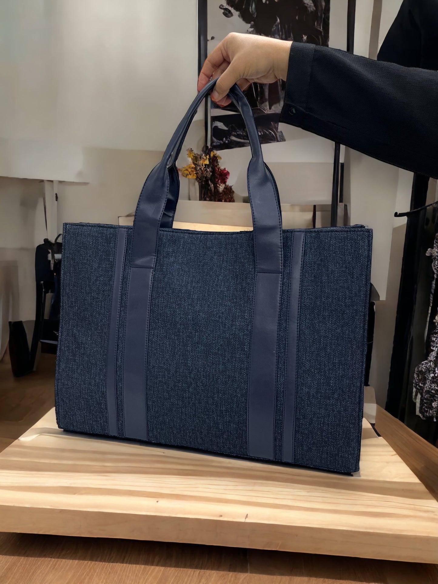 Royal Canva Personalized Pearl Tote