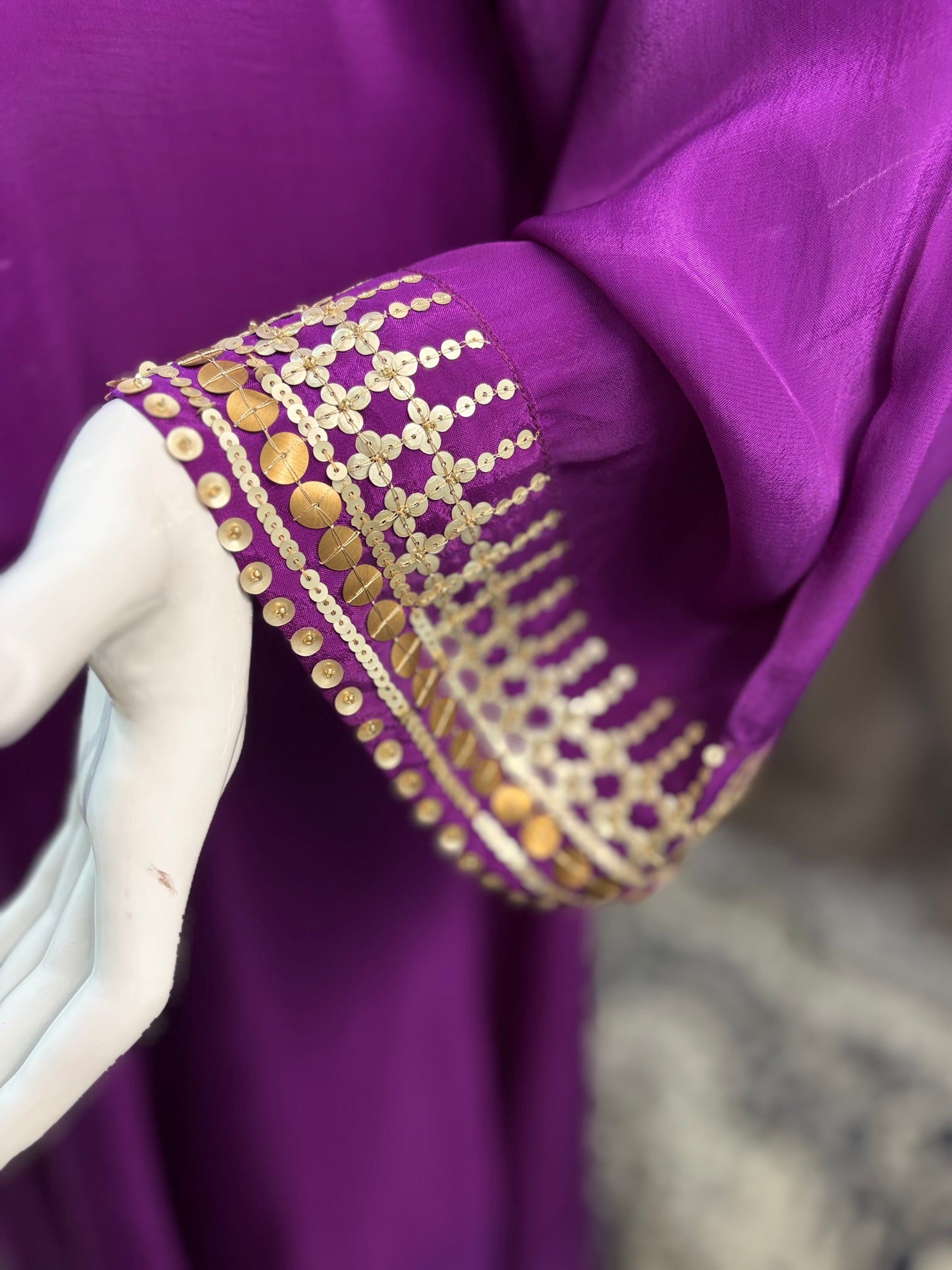 Purple Flair Gown Plazzo
