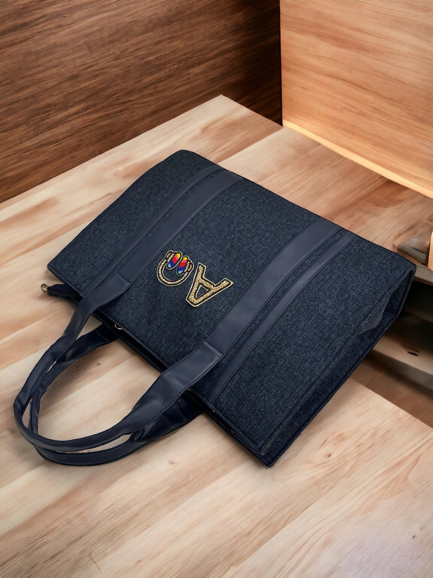 Royal Canva Personalized Pearl Tote
