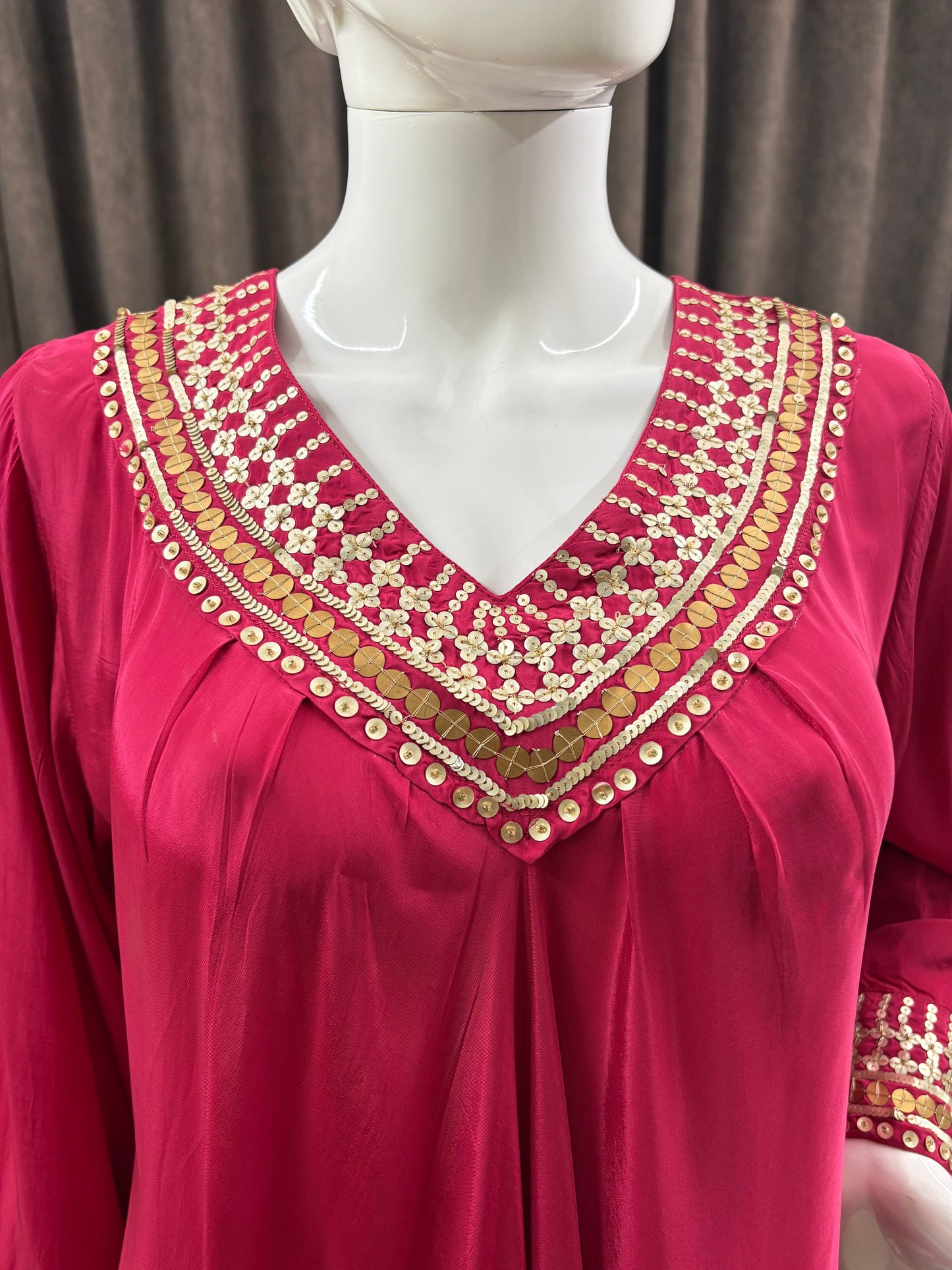 Pink Flair Gown Plazzo