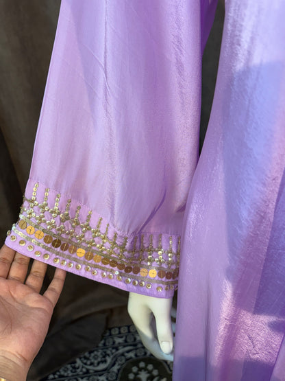 Lilac Gown Plazzo
