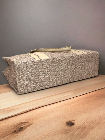 Beige Canva Personalized Pearl Tote