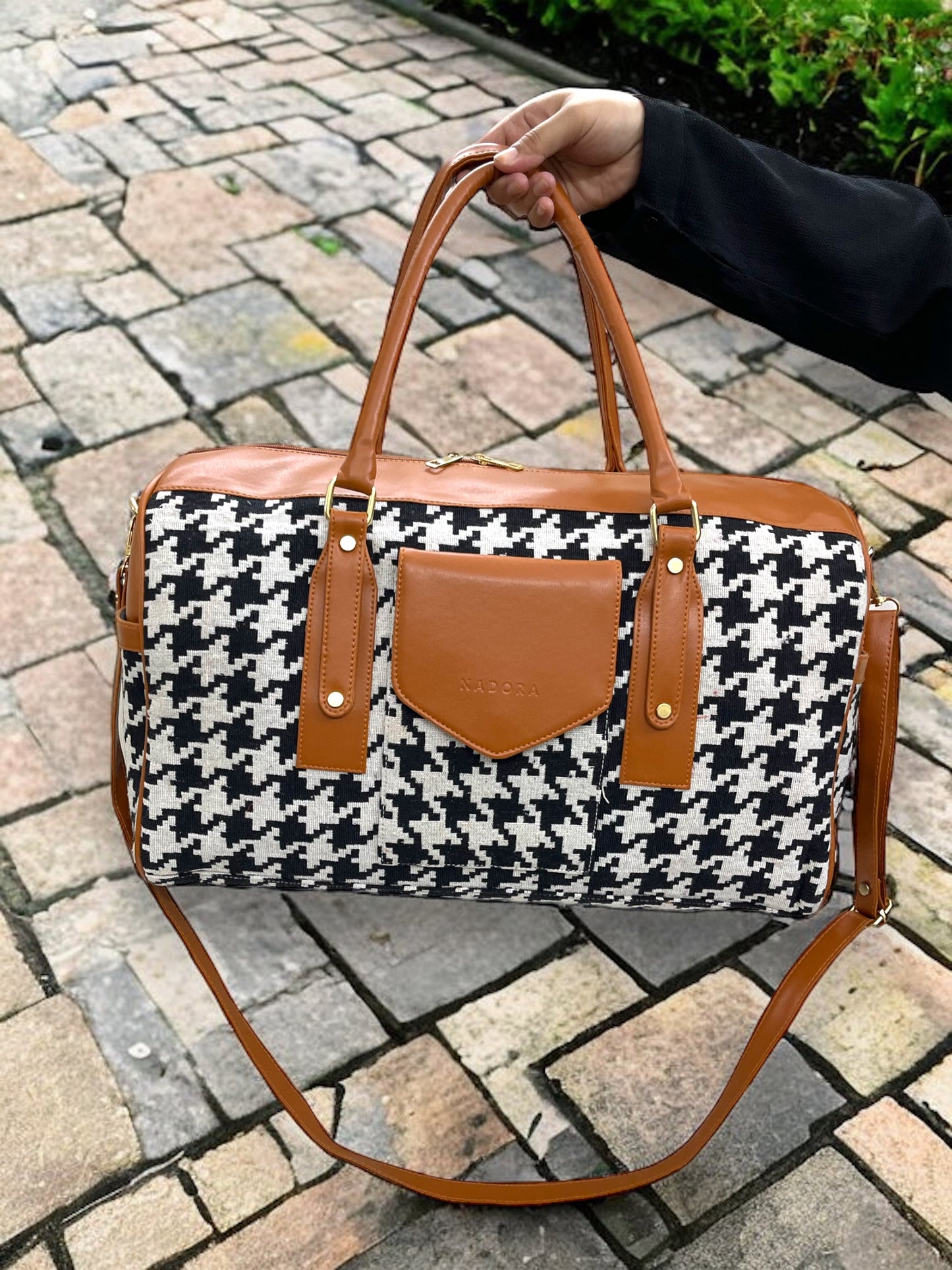 Major Houndstooth Duffel Bag