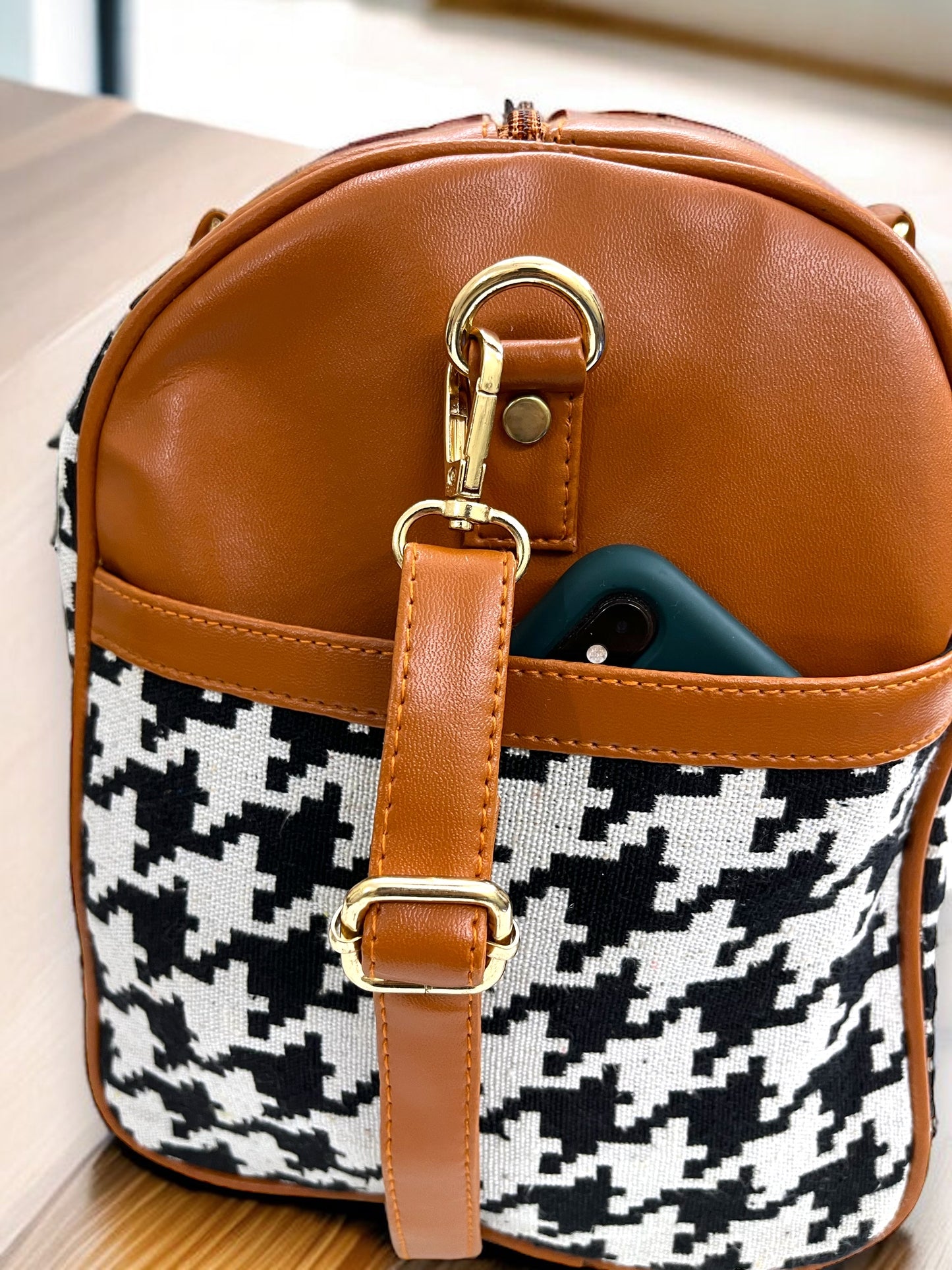 Major Houndstooth Duffel Bag