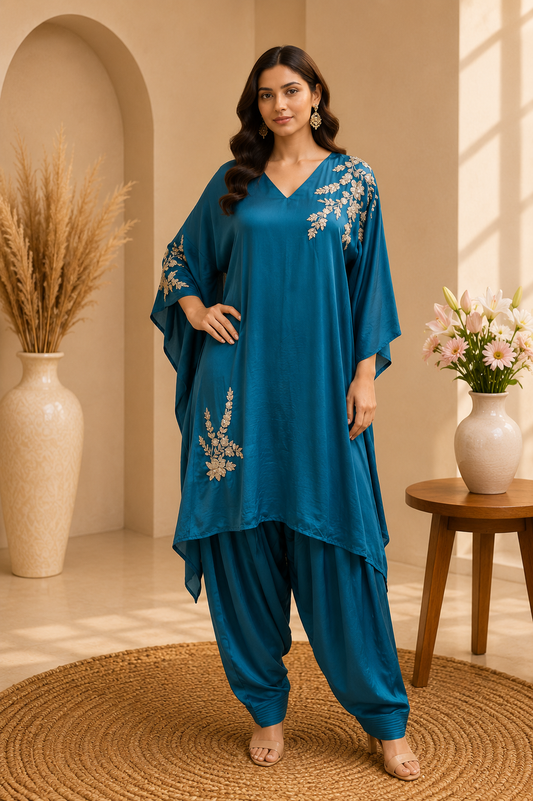 Blue Designer Farshi Cord