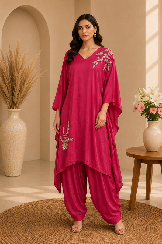 Pink Designer Farshi Cord