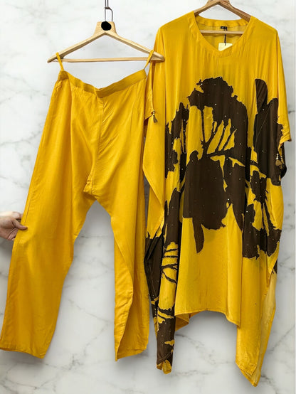 Yellow and brown Kaftan