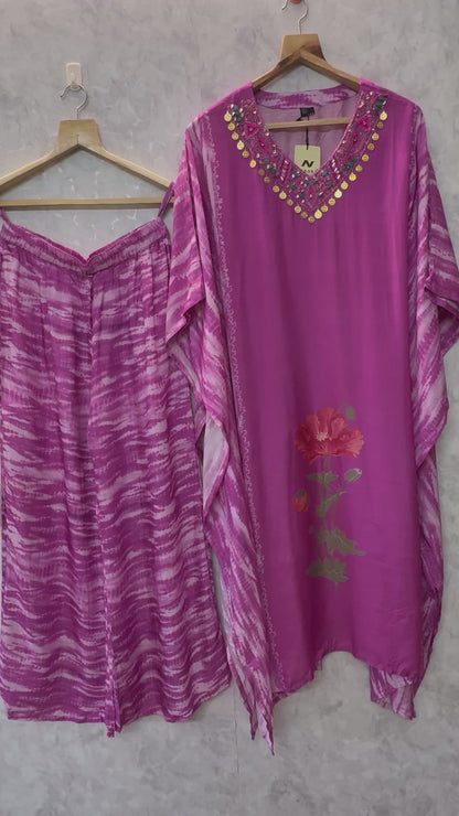 Pink Muslin Kaftan